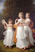 Joseph Karl Stieler Portrait of the youngest daughters of Maximilian I of Bavaria oil painting